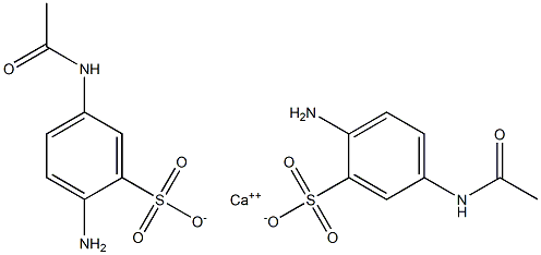 Bis(5-acetylamino-2-aminobenzenesulfonic acid)calcium salt Structure