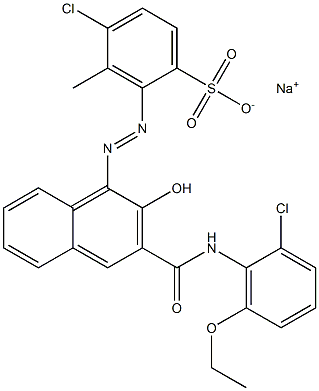  4-Chloro-3-methyl-2-[[3-[[(2-chloro-6-ethoxyphenyl)amino]carbonyl]-2-hydroxy-1-naphtyl]azo]benzenesulfonic acid sodium salt