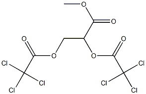 (+)-2-O,3-O-Bis(trichloroacetyl)-D-glyceric acid methyl ester Struktur