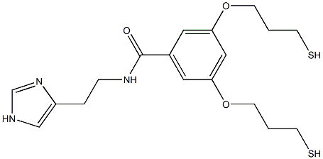 N-[2-(1H-Imidazol-4-yl)ethyl]-3,5-bis(3-mercaptopropyloxy)benzamide Structure