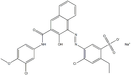  4-Chloro-2-ethyl-5-[[3-[[(3-chloro-4-methoxyphenyl)amino]carbonyl]-2-hydroxy-1-naphtyl]azo]benzenesulfonic acid sodium salt