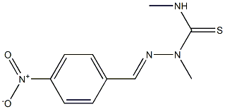 4-ニトロベンズアルデヒド2,4-ジメチルチオセミカルバゾン 化学構造式