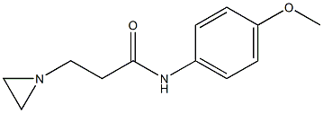 N-(p-Methoxyphenyl)-1-aziridinepropionamide,,结构式