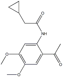 N-(2-Acetyl-4,5-dimethoxyphenyl)cyclopropylacetamide,,结构式