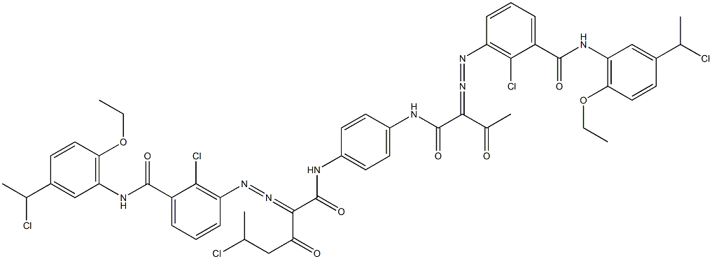 3,3'-[2-(1-Chloroethyl)-1,4-phenylenebis[iminocarbonyl(acetylmethylene)azo]]bis[N-[3-(1-chloroethyl)-6-ethoxyphenyl]-2-chlorobenzamide]