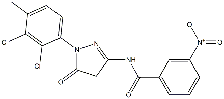 1-(2,3-Dichloro-4-methylphenyl)-3-(3-nitrobenzoylamino)-5(4H)-pyrazolone Structure