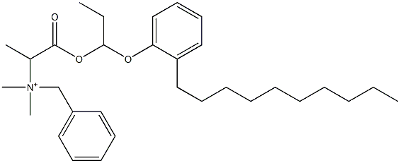 N,N-Dimethyl-N-benzyl-N-[1-[[1-(2-decylphenyloxy)propyl]oxycarbonyl]ethyl]aminium Structure