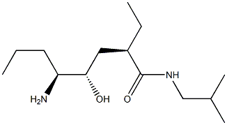 (2R,4S,5S)-N-(2-Methylpropyl)-5-amino-2-ethyl-4-hydroxyoctanamide Struktur
