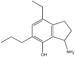 3-Amino-2,3-dihydro-7-ethyl-5-propyl-1H-inden-4-ol 结构式