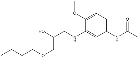 3'-[(2-ヒドロキシ-3-ブトキシプロピル)アミノ]-4'-メトキシアセトアニリド 化学構造式