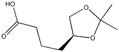 4-[(S)-2,2-Dimethyl-1,3-dioxolan-4-yl]butanoic acid Struktur