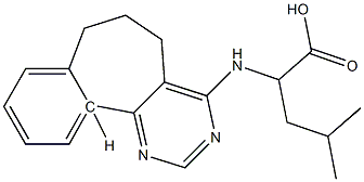 (R)-2-[[(6,7-Dihydro-5H-benzo[6,7]cyclohepta[1,2-d]pyrimidin)-4-yl]amino]-4-methylvaleric acid Structure