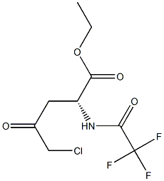 [R,(+)]-5-Chloro-2-[(2,2,2-trifluoroacetyl)amino]levulinic acid ethyl ester 结构式
