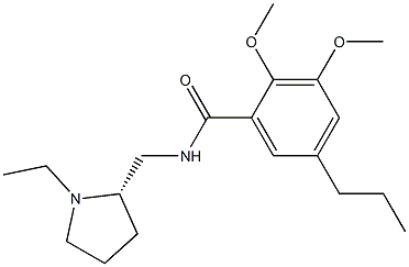 5-Propyl-2,3-dimethoxy-N-[[(2S)-1-ethylpyrrolidin-2-yl]methyl]benzamide Struktur