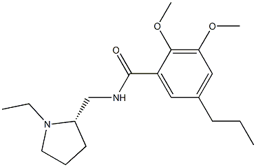 5-Propyl-2,3-dimethoxy-N-[[(2S)-1-ethylpyrrolidin-2-yl]methyl]benzamide,,结构式