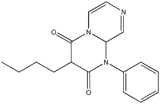 1-Phenyl-3-butyl-1,9a-dihydro-2H-pyrazino[1,2-a]pyrimidine-2,4(3H)-dione Struktur
