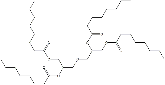 3,3'-オキシビス(1,2-プロパンジオールジオクタノアート) 化学構造式