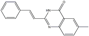 2-[(E)-2-Phenylethenyl]-6-methylquinazolin-4(3H)-one Structure