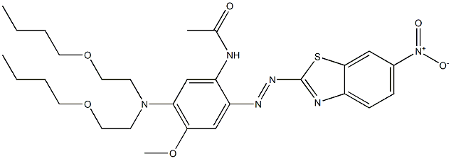 5'-[Bis(2-butoxyethyl)amino]-2'-[(6-nitrobenzothiazol-2-yl)azo]-4'-methoxyacetanilide,,结构式