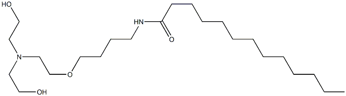 N-[4-[2-[ビス(2-ヒドロキシエチル)アミノ]エトキシ]ブチル]トリデカンアミド 化学構造式