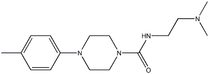 N-(2-Dimethylaminoethyl)-4-[4-methylphenyl]piperazine-1-carboxamide,,结构式