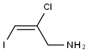 (E)-2-クロロ-3-ヨード-2-プロペン-1-アミン 化学構造式