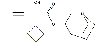 2-Cyclobutyl-2-hydroxy-3-pentynoic acid 1-azabicyclo[2.2.2]octan-3-yl ester Struktur