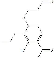 2'-Hydroxy-3'-propyl-4'-(3-chloropropoxy)acetophenone 结构式