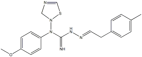 Dihydro-N-[(imino)[2-[2-(4-methylphenyl)ethylidene]hydrazino]methyl]-N-(4-methoxyphenyl)-1,2,4-thiadiazol-2(3H)-amine|