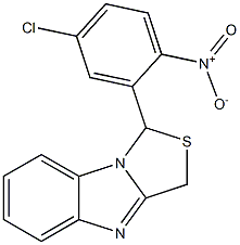 1-[5-クロロ-2-ニトロフェニル]-3H-チアゾロ[3,4-a]ベンゾイミダゾール 化学構造式