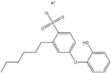 2'-Hydroxy-3-hexyl[oxybisbenzene]-4-sulfonic acid potassium salt 结构式