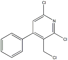 2,6-Dichloro-3-(chloromethyl)-4-phenylpyridine,,结构式