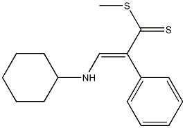 3-(Cyclohexylamino)-2-phenylpropenedithioic acid methyl ester,,结构式