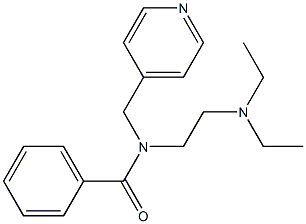 N-[2-(ジエチルアミノ)エチル]-N-(4-ピリジニルメチル)ベンズアミド 化学構造式