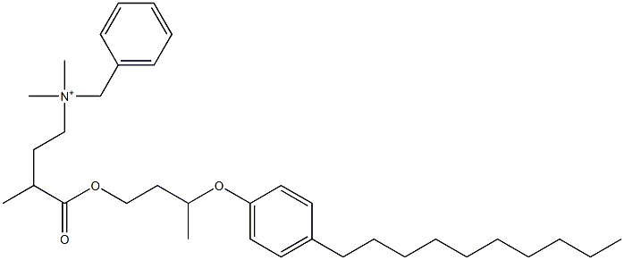 N,N-Dimethyl-N-benzyl-N-[3-[[3-(4-decylphenyloxy)butyl]oxycarbonyl]butyl]aminium,,结构式