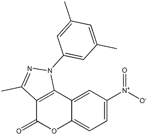 8-Nitro-3-methyl-1-(3,5-dimethylphenyl)[1]benzopyrano[4,3-c]pyrazol-4(1H)-one