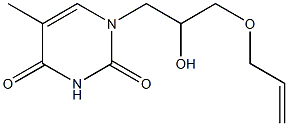 1-[2-Hydroxy-3-(2-propenyloxy)propyl]thymine Structure