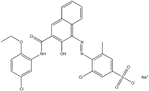 3-Chloro-5-methyl-4-[[3-[[(3-chloro-6-ethoxyphenyl)amino]carbonyl]-2-hydroxy-1-naphtyl]azo]benzenesulfonic acid sodium salt