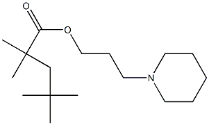 2,2,4,4-Tetramethylvaleric acid 3-piperidinopropyl ester,,结构式