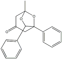 1,7-Diphenyl-5-methyl-6,8-dioxabicyclo[3.2.1]octan-3-one 结构式