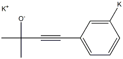 カリウム3-(3-ポタシオフェニル)-1,1-ジメチル-2-プロピン-1-オラート 化学構造式