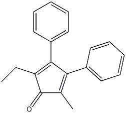 2-Ethyl-5-methyl-3,4-diphenyl-2,4-cyclopentadien-1-one Structure