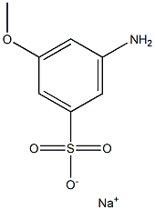 3-アミノ-5-メトキシベンゼンスルホン酸ナトリウム 化学構造式