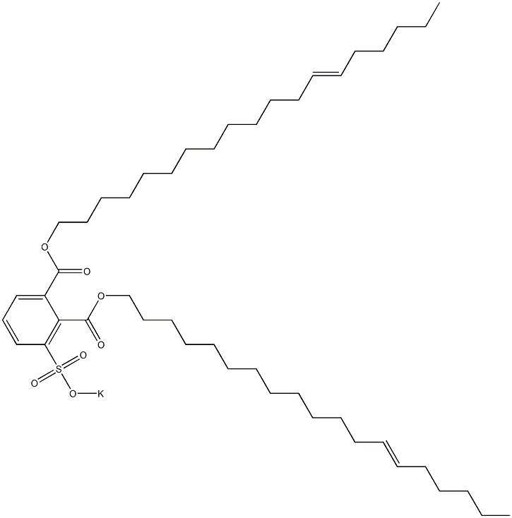 3-(ポタシオスルホ)フタル酸ジ(13-ノナデセニル) 化学構造式