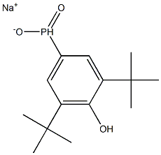 3,5-Di-tert-butyl-4-hydroxyphenylphosphinic acid sodium salt Structure