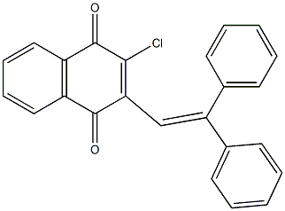 2-Chloro-3-(2,2-diphenylethenyl)-1,4-naphthoquinone,,结构式