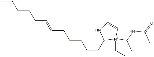 1-[1-(Acetylamino)ethyl]-2-(6-dodecenyl)-1-ethyl-4-imidazoline-1-ium Structure