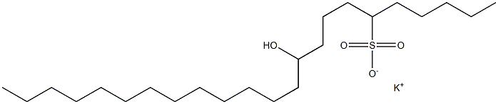 10-Hydroxytricosane-6-sulfonic acid potassium salt Structure