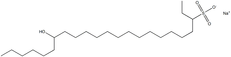 17-Hydroxytricosane-3-sulfonic acid sodium salt,,结构式