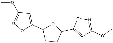 テトラヒドロ-2,5-ビス(3-メトキシイソオキサゾール-5-イル)フラン 化学構造式